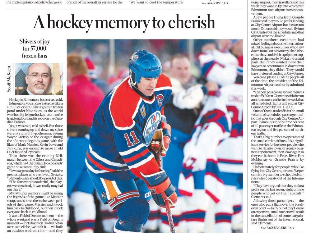 Nov. 22, 2003: Thousands brave cold at inaugural Heritage Classic