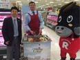 Agriculture and Forestry Minister Oneil Carlier cooks Alberta beef as he visits the Lotte Mart grocery store in Seoul, South Korea in November 2016.