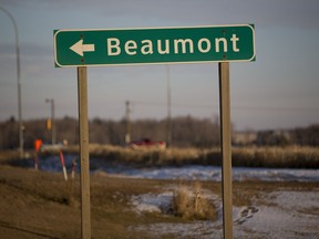 Beaumont sign on Friday, November 25, 2016 near Beaumont.