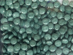 Fentanyl pills like these were seized by the EPS drug and gang unit during a search of a house Monday.