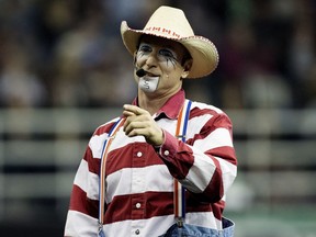 Crash Cooper takes part in the Canadian Finals Rodeo at Northlands Coliseum, in Edmonton on Wednesday Nov. 9, 2016.  Photo by David Bloom Photos off CFR for Thursday, Nov. 10 publications.