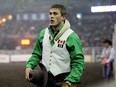 Bareback rider Kody Lamb takes part in the second go-round of the Canadian Finals Rodeo at Northlands Coliseum, in Edmonton on Thursday Nov. 9, 2016.  Photo by David Bloom Photos off CFR for Friday, Nov. 11 publications.