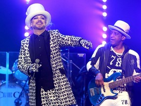 Culture Club's Boy George gets the crowd  going at TD Place in Ottawa on Nov. 1, 2016.