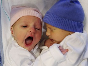 Twins born in Sherwood Park in 2014.