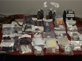 During a search of a rural residence, near Bon Accord on November 3, 2016, police located large quantities of methamphetamine, cocaine and GHB. The street value of the drugs located is estimated at $262,000.