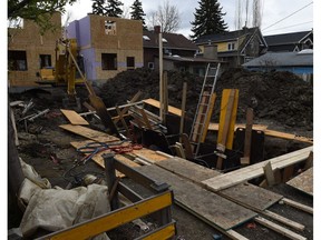 The trench in which a 55-year-old worker died April 28, 2015.