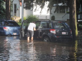 Parkallen flooded from a rainstorm in July 2012.