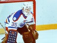 Edmonton Oilers goalie Andy Moog in an undated photo from the 1982-83 season.