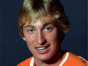 Edmonton Oilers centre Wayne Gretzky's 1979-80 NHL portrait.