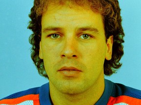 Edmonton Oilers forward Dave Lumley in 1983.