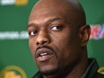 Eskimos General Manager Ed Hervey, talks to the media a day after losing the eastern finals, at Commonwealth Stadium in Edmonton, Monday, November 21, 2016. Ed Kaiser/Postmedia (Edmonton Journal story)