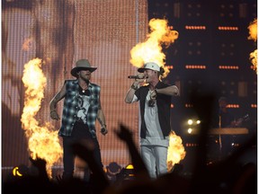 Florida Georgia Line perform at Rogers Place in Edmonton to a sold out audience on November 17, 2016. Photo by Shaughn Butts / Postmedia For Sun and Journal.