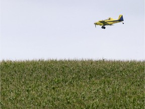 The Transportation Safety Board of Canada (TSB) is investigating aftre a pilot died after a crop duster struck the ground near La Crete, Alta.  FILE PHOTO