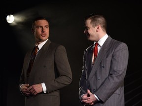 Jesse Gervais, left, and Mathew Hulshof in Witch Hunt at the Strand.
