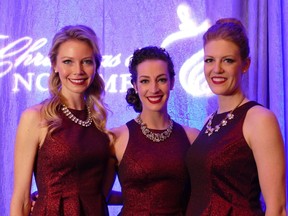 Lauren Pedersen, left, Andrea Gregorio and Krista Deady are The Willows. They performed at Christmas in November at Jasper Park Lodge.