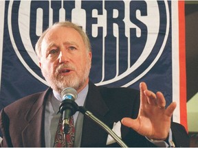 Edmonton Oilers owner Peter Pocklington in 1995.