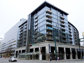 The Mayfair On Jasper, at 108 Street and Jasper Avenue in Edmonton, shown on Thursday Nov. 17, 2016., is built on the site of the former Mayfair Hotel and offers one- and two-bedroom suites to rent.