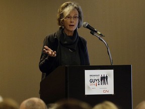 Karen Lee, a survivor of domestic abuse, spoke about her experiences at an annual breakfast on Tuesday Nov. 8, 2016, hosted by the Alberta Council for Women's Shelters.