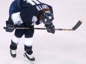 Ryan Smyth broke his ankle when he went into the boards on Nov. 16, 2001.