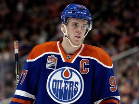 The Edmonton Oilers' Connor McDavid (97) during second period NHL action against the Dallas Stars at Rogers Place, in Edmonton on Friday Nov. 10, 2016.