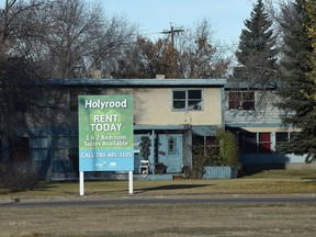 Old townhouse buildings on the northeast side of the Bonnie Doon traffic circle, have plans to redevelop the site in Edmonton, Thursday, November 3, 2016.