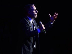Jerry Seinfeld performs on stage as The New York Comedy Festival and The Bob Woodruff Foundation present the 10th Annual Stand Up for Heroes event at The Theater at Madison Square Garden on November 1, 2016 in New York City.