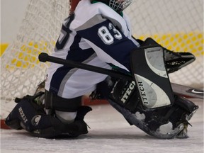 A local minor hockey coach offers his thanks to a league rival who helped his team in Friday's letters to the editor. A 2011 file photo shows a Confed goalie defending the net during minor hockey week.