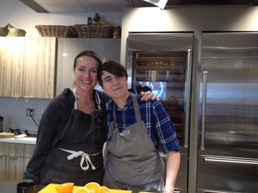 Chefs Kathryn Joel (left) and Doreen Prei have lots on the go at Get Cooking.