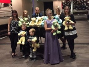 The Teddy Bear army stands by at the Denim and Diamonds fundraiser at the Shaw Conference Centre on Nov. 5, 2016