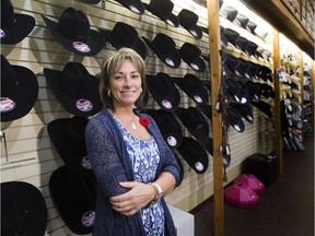 Welsh's Saddlery and Western Wear Jocelyne Lambert, photographed Nov. 2, 2016, says the Canadian Finals Rodeo is as busy as Christmas for the retailer.