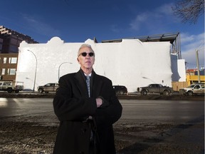 Developer Ken Cantor is in talks to buy the Brighton Block. The building and the neighbouring Lodge Hotel are currently wrapped in white plastic. Image taken Wednesday, Dec, 28, 2016.