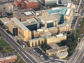 An aerial view of Royal Alexandra Hospital in Edmonton in 2015.