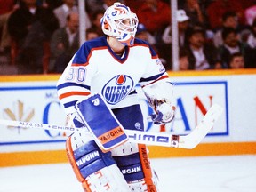 Edmonton Oilers goalie Bill Ranford in an undated photo.