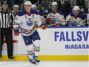 Edmonton Oilers center Connor McDavid (97) skates during the first period of an NHL hockey game against the Buffalo Sabres, Tuesday, Dec. 6, 2016, in Buffalo, N.Y.