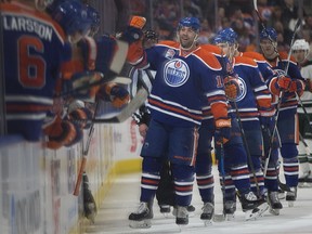 Patrick Maroon has led more goal-scoring celebrations than any other Edmonton Oiler lately.