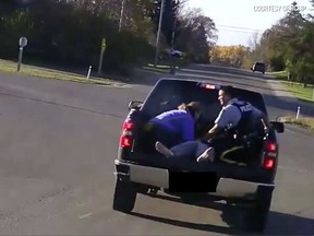 Footage from the dashboard camera of an RCMP cruiser captured the daring rescue of a man overdosing on fentanyl.