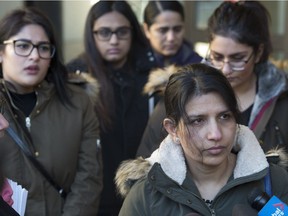 Harinder Jouhal speaks to media outside the courthouse  on Dec. 19, 2016. She was at the sentencing for the drunk driver who killed her 73 year-old father in June.