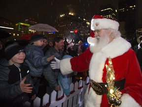 Santa Claus arrives at the Holiday Light Up festivities in Edmonton's Churchill Square on Nov. 12, 2016. Teacher Michele Mealy writes about how Santa discussions are always serious business in a Grade 1 classroom.