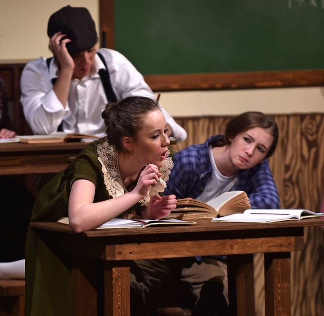 Jessica Fox, left, plays Beryl Baptie and Jaya Allen as Flossie Needler in Schoolhouse.