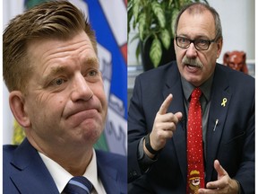 Wildrose leader Brian Jean (left) and Ric McIver, interim leader of the Alberta Progressive Conservative Party spoke to Postmedia during year-end interviews.