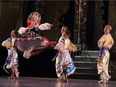 Members of the Shumka dancers, Citie Ballet, and Ukrainian's Virsky and Kyiv Ballet companies take part in Clara's Dream, Edmontons' Ukrainian Nutcracker on Wednesday, December 28, 2016 at the Jubilee Auditorium in Edmonton. The shows are on December 29th and 30th.