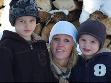 Ryder MacDougall (left) and Radek MacDougall (right), with their mother Tracy Stark.