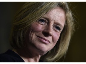 Alberta Premier Rachel Notley speaks to reporters during a media availability on Parliament Hill, Tuesday, Nov. 29, 2016 in Ottawa.