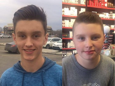 Ryder MacDougall (left), 13, and his brother Radek, 11, were found dead in a Spruce Grove home, along with their father Corry MacDougall on Monday Dec. 19, 2016.