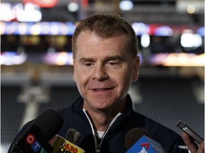 Edmonton Oil Kings General Manager Randy Hansch speaks about selling out Rogers Place during a news conference at the arena in Edmonton on Thursday, September 15, 2016.