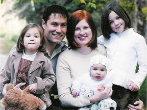Handout photo from the fall of 2007 of the Lall family of Calgary, Alta. (L-R) Rochelle, Joshua, Alison, baby Anna and Kristen.  The the four elder members of the Lall family were found dead in their Calgary home May 28, 2008 along with Amber Bowerman, a tenant in the house. Only Anna survived.