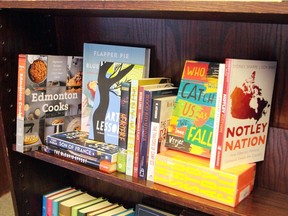 A selection of local books published in 2016 on the shelf at Audreys.