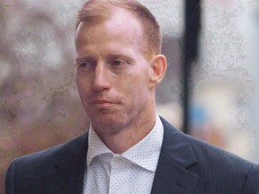 Travis Vader arrives at court in Edmonton on March 8, 2016. Vader will be eligible to apply for "unescorted temporary absences" as early as next month.