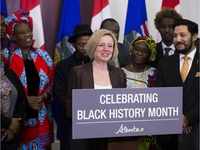 Premier Rachel Notley and Minister of Culture and Tourism Ricardo Miranda announce on Tuesday Jan. 31, 2017 that Alberta will officially recognize Black History Month for the first time.
