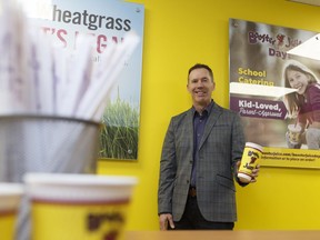 Booster Juice co-founder Dale Wishewan in the test kitchen at the company's head office in Edmonton.